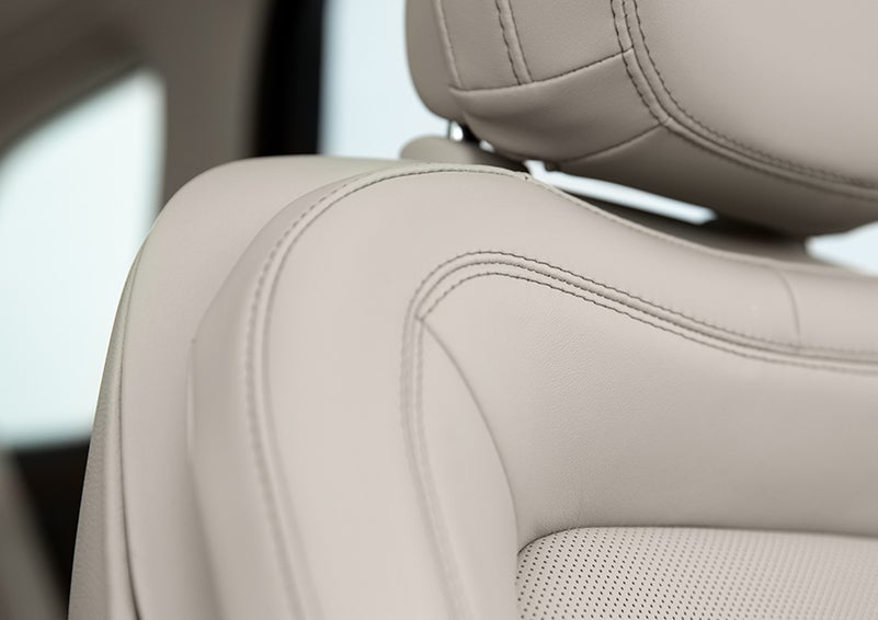 Fine craftsmanship is shown through a detailed image of front-seat stitching. | Oliver Lincoln in Plymouth IN
