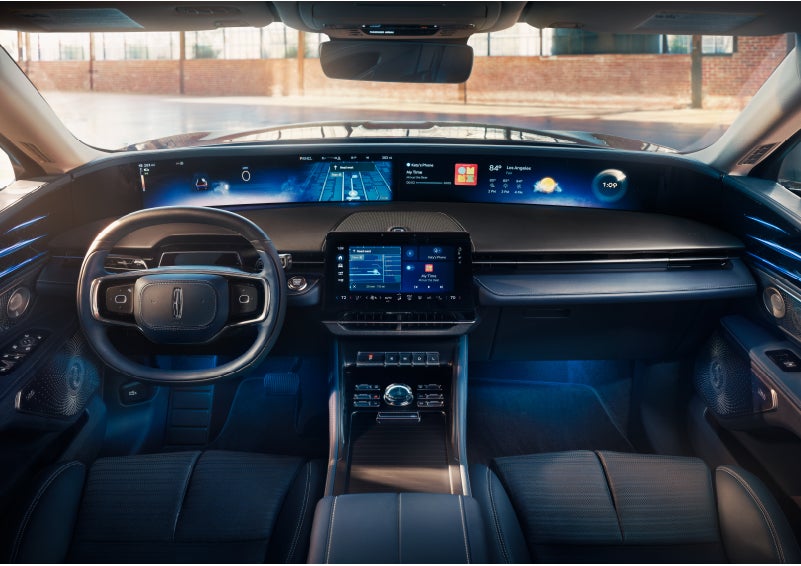 The panoramic display is shown in a 2024 Lincoln Nautilus® SUV. | Oliver Lincoln in Plymouth IN